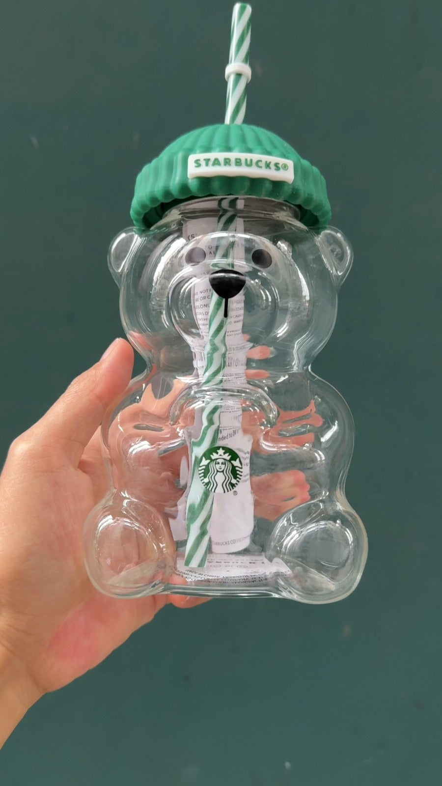2025 Glass Starbucks Bearista Bear Cold Cup Holiday Limited Edition