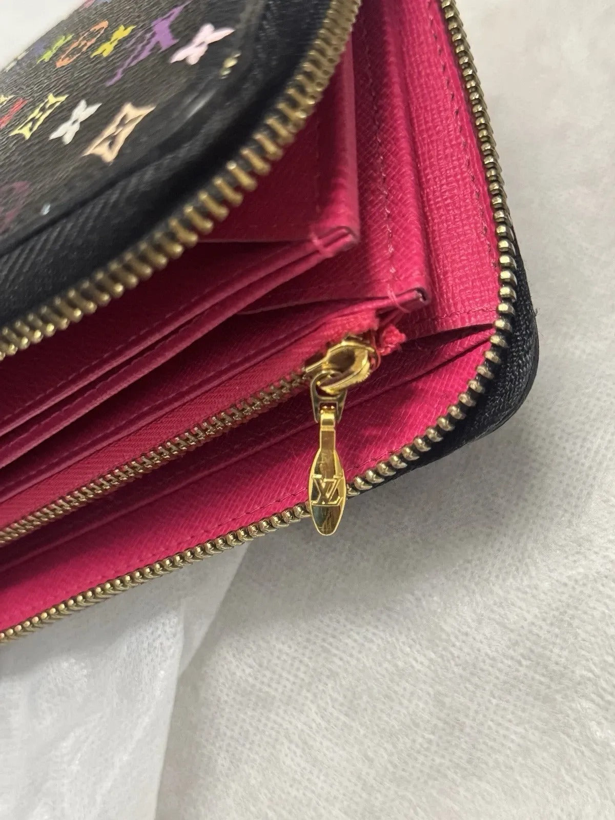 Louis Vuitton Monogram Multicolor ZippyZip Around Long Wallet Black With Box