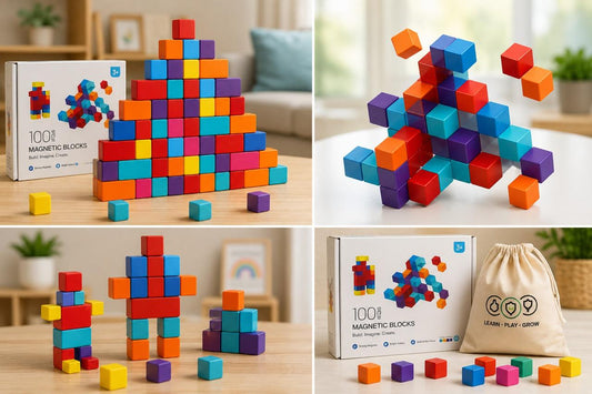 100 PCS Magnetic Blocks for Kids | STEM Educational Toy Set Ages 3+
