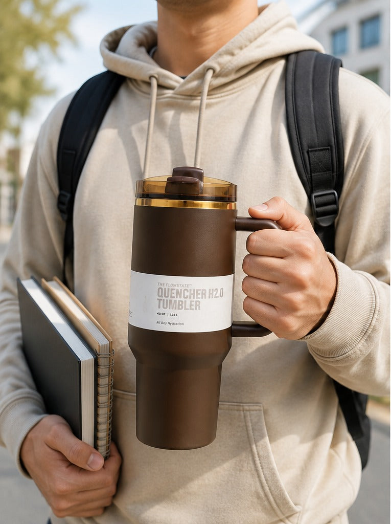 Stanley Quencher H2.0 FlowState Insulated Tumbler with Handle & Straw – Travel Cup