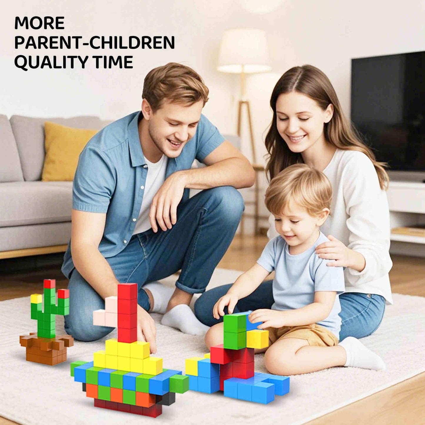 100 PCS Magnetic Blocks for Kids | STEM Educational Toy Set Ages 3+
