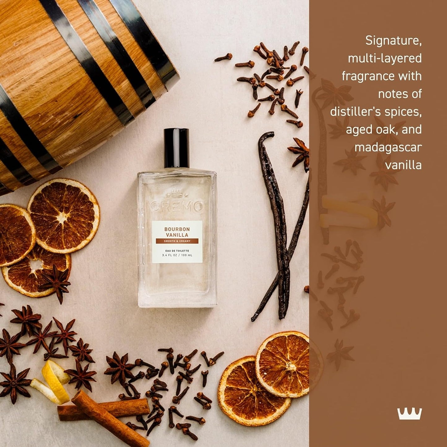 CREMO Bourbon Vanilla EDT 100ml for Men